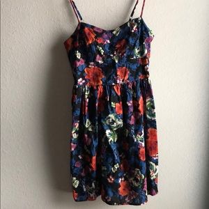 Floral sweetheart summer dress WITH pockets